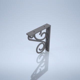 imitação forjado ferro suporte acessórios estante contador 3d print model - Mito3D