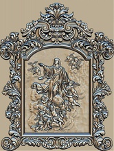 immaculate conception 3d reliefs cnc routers print model in bathroom 3dexport machine stl frame printed wood 3dskymodel file mirror vintage router ornament 3d print model - Mito3D
