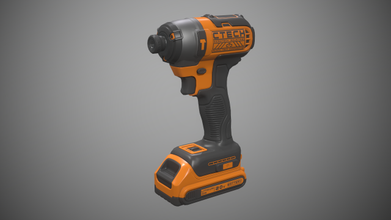 impact driver drill power tool tools industrial equipment garage props workshop battery powered pbr ue4 electric archviz lowpoly game ready 3d print model - Mito3D