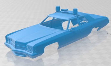 impala polizia 1972 stampabile corpo macchina fessura scalextric tamiya rc miniz passatempo micro 3d print model - Mito3D