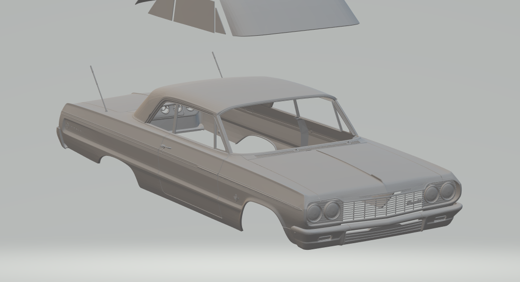 impala ss llantas fundido presión caliente ruedas calientes tragamonedas espacio coche vehiculo rc modelo rcmodel Pontiac chevrolet bel aire biscane nascar 3D print model - Mito3D