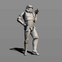 impérial stormtrooper 3d impression modèle in mèmes 3dexport personnage cinéma cloner figurines film galaxie humain lucas homme miniatures république sith espace étoile guerres étoiles sw 3d print model - Mito3D