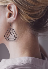 impossible shapes 1 earrings pendant jewelry design cyberpunk cyber futuristic cyberpunk-style 3d-print 3d-jewelry earrings-design geometric-earrings geometric-jewelry futuristic-jewelry stl-jewelry laser cut-jewelry earrings-stl 3d print model - Mito3D