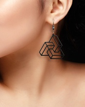 impossible shapes 2 earrings pendant jewelry design 3d print model in 3dexport cyberpunk cyber futuristic cyberpunk-style 3d-print 3d-jewelry earrings-design geometric-earrings geometric-jewelry futuristic-jewelry stl-jewelry laser cut-jewelry earrings-stl 3d print model - Mito3D
