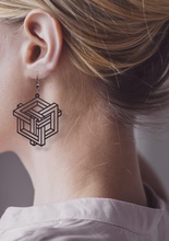 impossible shapes 3 earrings pendant jewelry design cyberpunk cyber futuristic cyberpunk-style 3d-print 3d-jewelry earrings-design geometric-earrings geometric-jewelry futuristic-jewelry stl-jewelry laser cut-jewelry earrings-stl 3d print model - Mito3D
