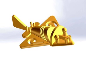 inca ouro avião 3d impressão modelo in escultura 3dexport colombiano asteca 3d print model - Mito3D