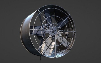 industrial exhaust fan 3d print model - Mito3D