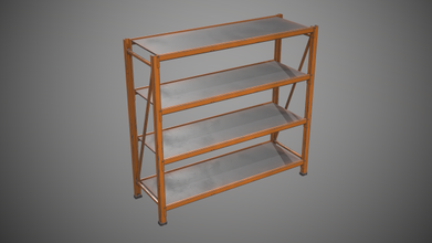 industrial shelf storage room garage store furniture tool utility work shop tools props pbr unreal ue4 game ready industry 3d print model - Mito3D