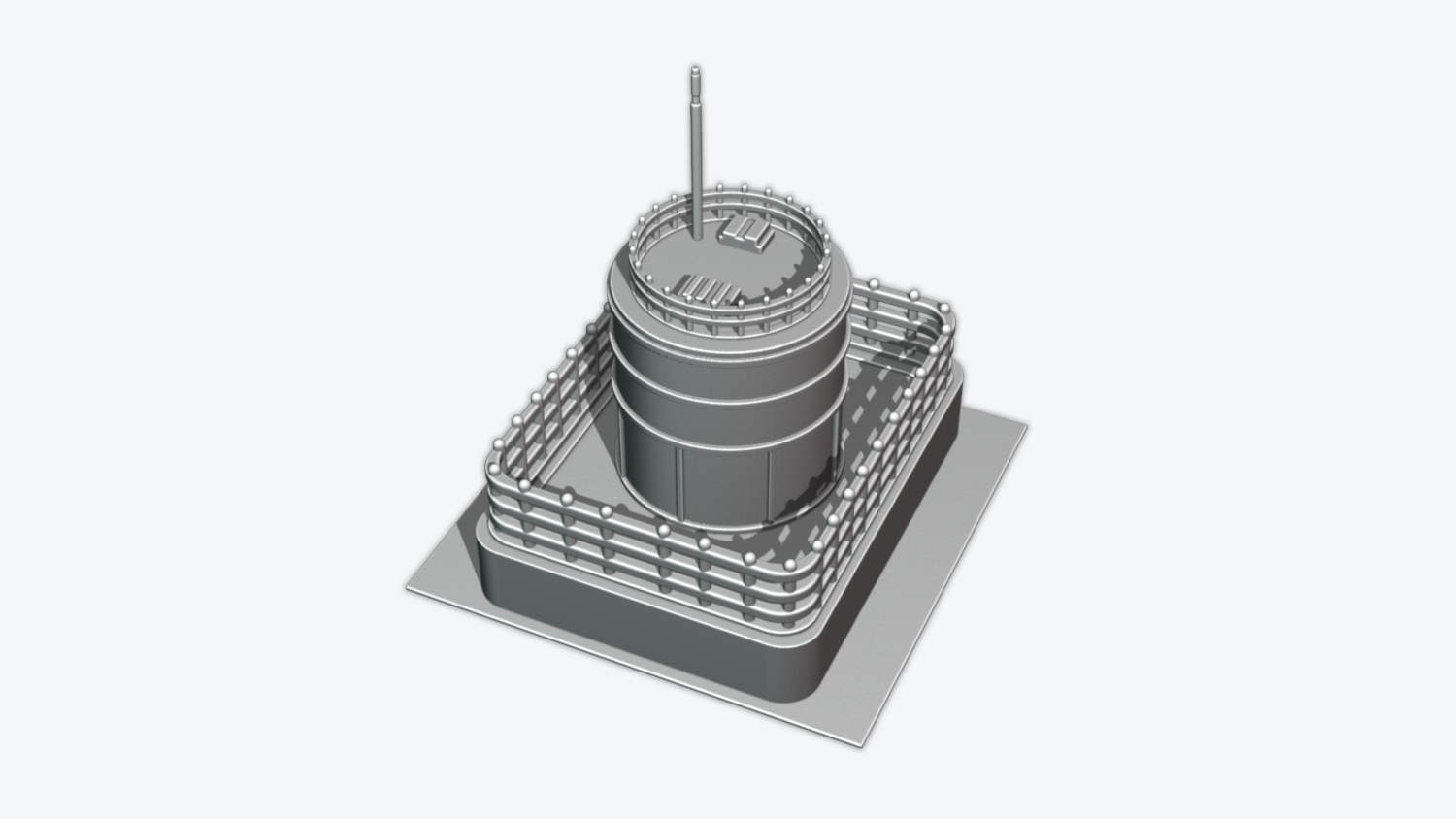 industrial tank oil platform petrol derrick fuel factory refinery construction pipeline chemical miniatures 3D print model - Mito3D