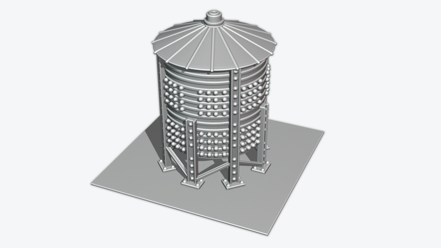 industrial tank oil platform petrol derrick fuel factory refinery construction pipeline chemical miniatures 3D print model - Mito3D