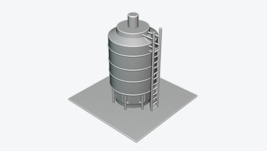 industriale serbatoio 3d stampa modello in 3dexport olio piattaforma benzina derrick carburante fabbrica raffineria costruzione tubatura chimica miniature 3d print model - Mito3D