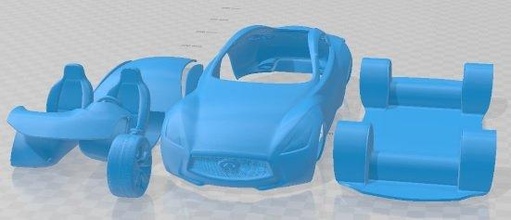 infiniti essence 2011 imprimable voiture fente scalextric tamiya rc miniz loisir micro 3d print model - Mito3D