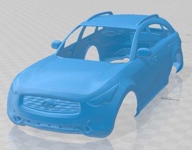 infinito fx s51 2008 imprimível corpo carro fenda escalextrico Tamiya rc miniz passatempo micro 3d print model - Mito3D