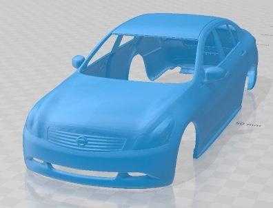 infiniti g35 berlina stampabile corpo macchina settore automobilistico fessura scalextric tamiya rc miniz passatempo micro 3d print model - Mito3D