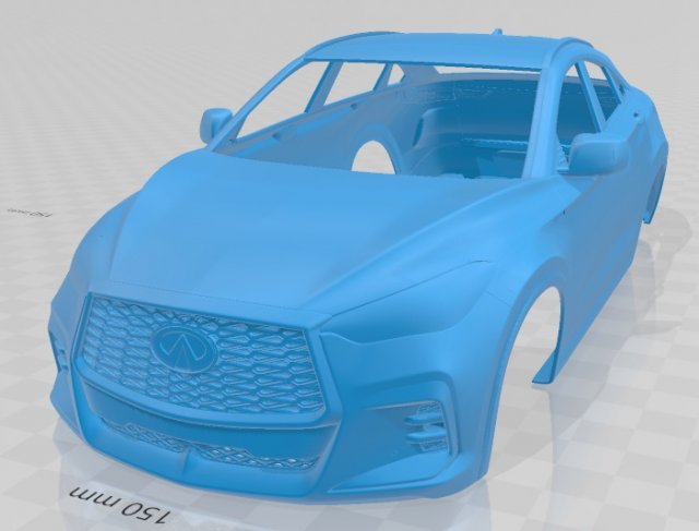 infiniti qx55 2022 druckbar körper wagen 3d drucken modell automobil 3dexport slot scalextric tamiya rc miniz hobby mikro 3D print model - Mito3D