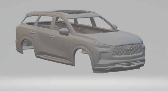infiniti qx60 2022 veicolo pressofuso hotwheels slotcar caldo ruote giocattoli Stampa gara macchina 3d print model - Mito3D