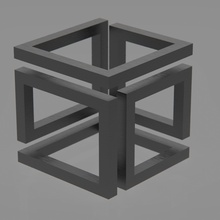 infinito cubo 3d impresión modelo in ingenieria 3dexport imprimible ciencias arquitectónico estructura decoración figura jardín estatua metal 3d print model - Mito3D