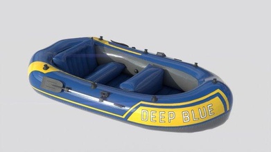 gonfiabile barca 2 veloce plastica viaggio nave moto d'acqua mare oceano fiume corsa galleggiante vagabondo zattera sport nautico pesca contemporaneo militare 3d print model - Mito3D