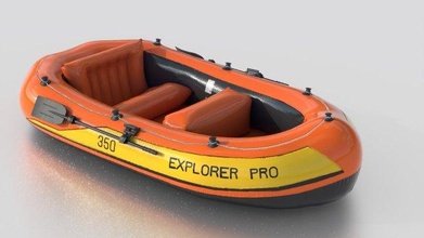 inflable barco 3 kayac embarcación río mar canoa Embarcacion pescar Oceano fila vehículo sofá escritorio asiento náutico Armada focas misiones mueble paleta 3d print model - Mito3D