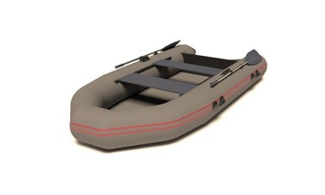 an inflável barco pescaria mergulho 3d modelo in barcos 3dexport pescador mergulhador plástico equipamento lago remo peixe mar 3d print model - Mito3D