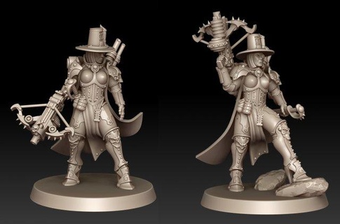 inquisitor greyfax - agents imperium board games sculpture 3dmodel 3dprinting rhinoceros zbrush sci-fi commander warhammer 40k 3d print model - Mito3D