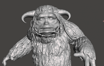 inspirado figura of ludo 80s filme labirinto 3d impressão modelo in monstros criaturas 3dexport laberinto jim henry henson del 3d print model - Mito3D
