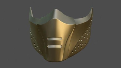 inspiriert Jade Maske Rüstung Kunst DIY Gesicht Spiel Hobby Ninja Spielzeug Cosplay Requisiten Spielcharakter Samurai handgemacht 3d print model - Mito3D