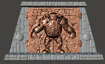 ispirato scena 1986 film labirinto gigantesco porta 3d stampa modello in mostri creature 3dexport brian orgoglioso jim henson laberinto folletti puerta 3d print model - Mito3D