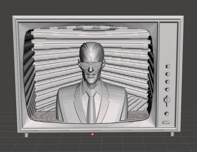 inspirado cena max espaço livre Series tv maxheadroom televisão 3d impressão imprimível 3D print model - Mito3D