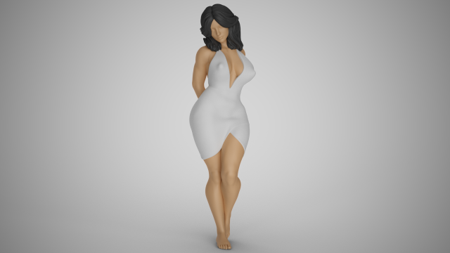 intenso emozioni 3d Stampa modello donna bellezza corpo femmina fresco ragazza verde contento Salute palma Perfetto bella camicia primavera donne giovane uomo 3D print model - Mito3D