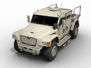 internacional rouco m atv protegido altamente Móvel tático suporte veículo Unidos reino exército caminhão hummer militares navistar defesa 3d print model - Mito3D