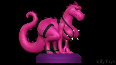 interstellar demon stripper - rick morty 3d print model in monsters & creatures 3dexport dragon reptile anthro furry female monster pink 3d print model - Mito3D