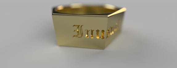 inusual ring tuerca 3d print model in rings 3dexport anillo man men hombre gold silver 3d print model - Mito3D