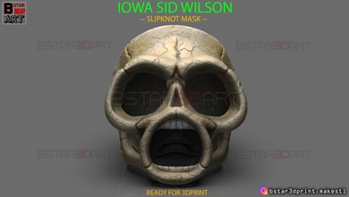 iowa sid wilson maske slipknot halloween cosplay 3d drucken modell spielzeuge 3dexport sidwilson helm schädel schädelhelm tod grusel furchtbar biologie kopf knochen spiele 3d print model - Mito3D