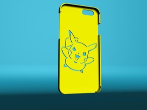 iphone 6 caso funda pikachu 3d impresión modelo in teléfono casos 3dexport iphone6 smartphone artilugio pokemon 3d print model - Mito3D