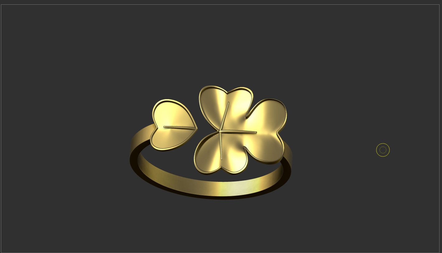 Irland Blume ring--stl Ringe Schmuck drucken 3D print model - Mito3D