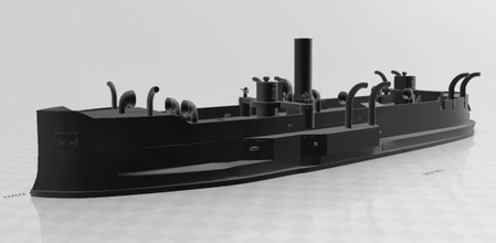 revestido ferro fragata cochrane 3d stl guerra of pacífico impressão modelo in 3dexport 1879 navio embarcação blindado 3d print model - Mito3D