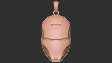 ironman helmet pendant ironman head helmet pendant jewelry body sci fi start tony fashion gem 3d print model - Mito3D