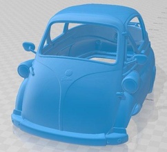 isetta 250 1955 imprimable corps voiture 3d impression modèle in automobile 3dexport fente scalextric tamiya rc miniz loisir micro 3d print model - Mito3D