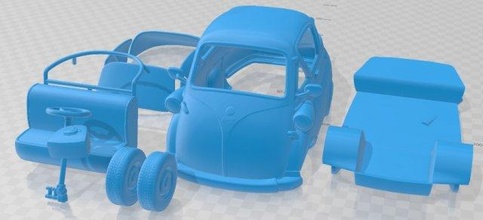 isetta 250 1955 imprimible coche vehiculo 3d impresión modelo in automotor 3dexport espacio scalextric tamiya rc miniz pasatiempo micro 3d print model - Mito3D