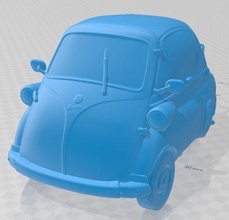 isetta 250 1955 printable car slot scalextric tamiya rc miniz hobby micro solid 3d print model - Mito3D