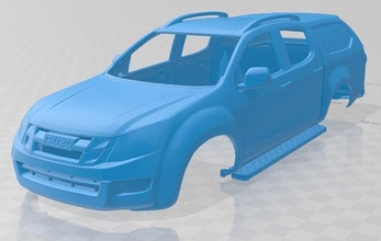 isuzu max doppelt Taxi Jäger 2014 druckbar Körper Wagen Slot scalextric tamiya rc miniz Hobby Mikro Crawler 3d print model - Mito3D