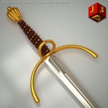 italian dagger pistolese free sword striscia army crusader knight cut fight duel rhino 3d weapon 3d print model - Mito3D