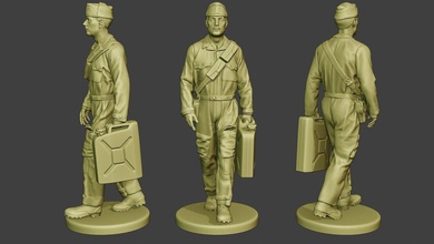 italien réservoir équipage unité ww2 marche itcu1 homme miniature figurine sculpture figure soldat guerre action militaire armée warii axe fasciste Région 3d print model - Mito3D