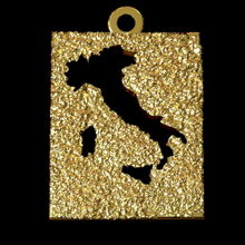 Italia pepita squillare carta geografica pendente gioielleria 3d print model - Mito3D