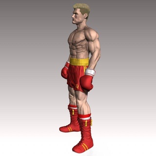 Ivan Drago kayalık 4 adam Balboa kırmalıyım ussr boksör sovyet Rusça Ivandrago lundgren Başla 3d print model - Mito3D
