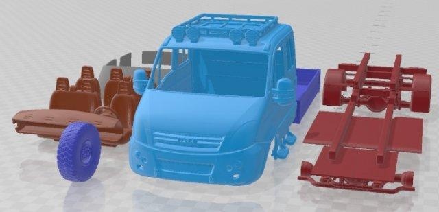 iveco diario 4x4 2010 imprimible camioneta automotor espacio scalextric Tamiya rc miniz pasatiempo micro fundido presión 3d print model - Mito3D