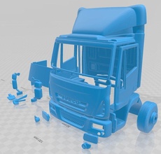 iveco euro cargaison boîte 2013 imprimable cabine camion 3d impression modèle in automobile 3dexport fente scalextric tamiya rc miniz loisir micro 3d print model - Mito3D