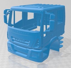 iveco euro carga Duplo táxi 2008 imprimível fenda escalextrico Tamiya rc miniz passatempo micro 3d print model - Mito3D