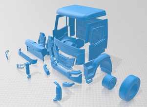 Iveco x yolu 2020 yazdırılabilir kamyon yuva ölçülü Tamiya rc miniz hobi mikro 3d print model - Mito3D
